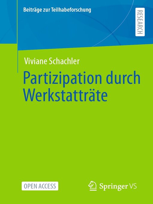 Title details for Partizipation durch Werkstatträte by Viviane Schachler - Available